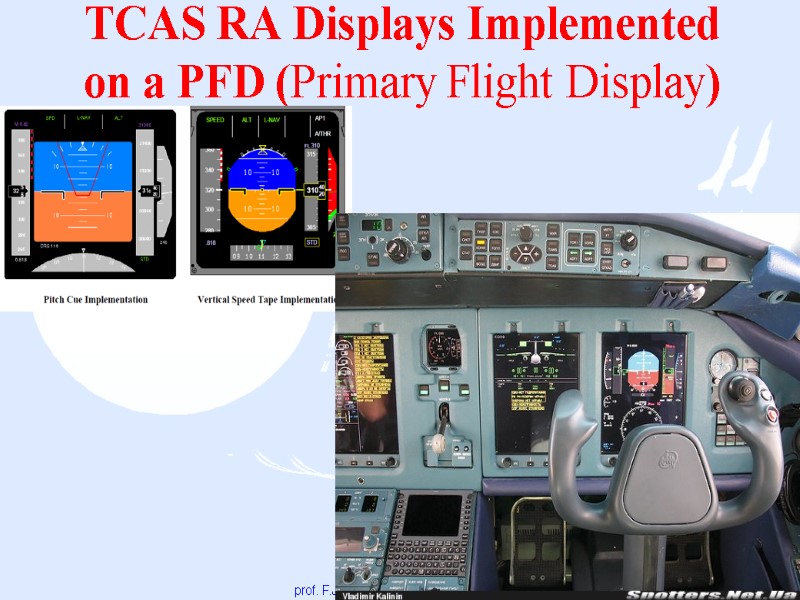 TCAS RA Displays Implemented on a PFD (Primary Flight Display) prof. F.J. Yanovsky -